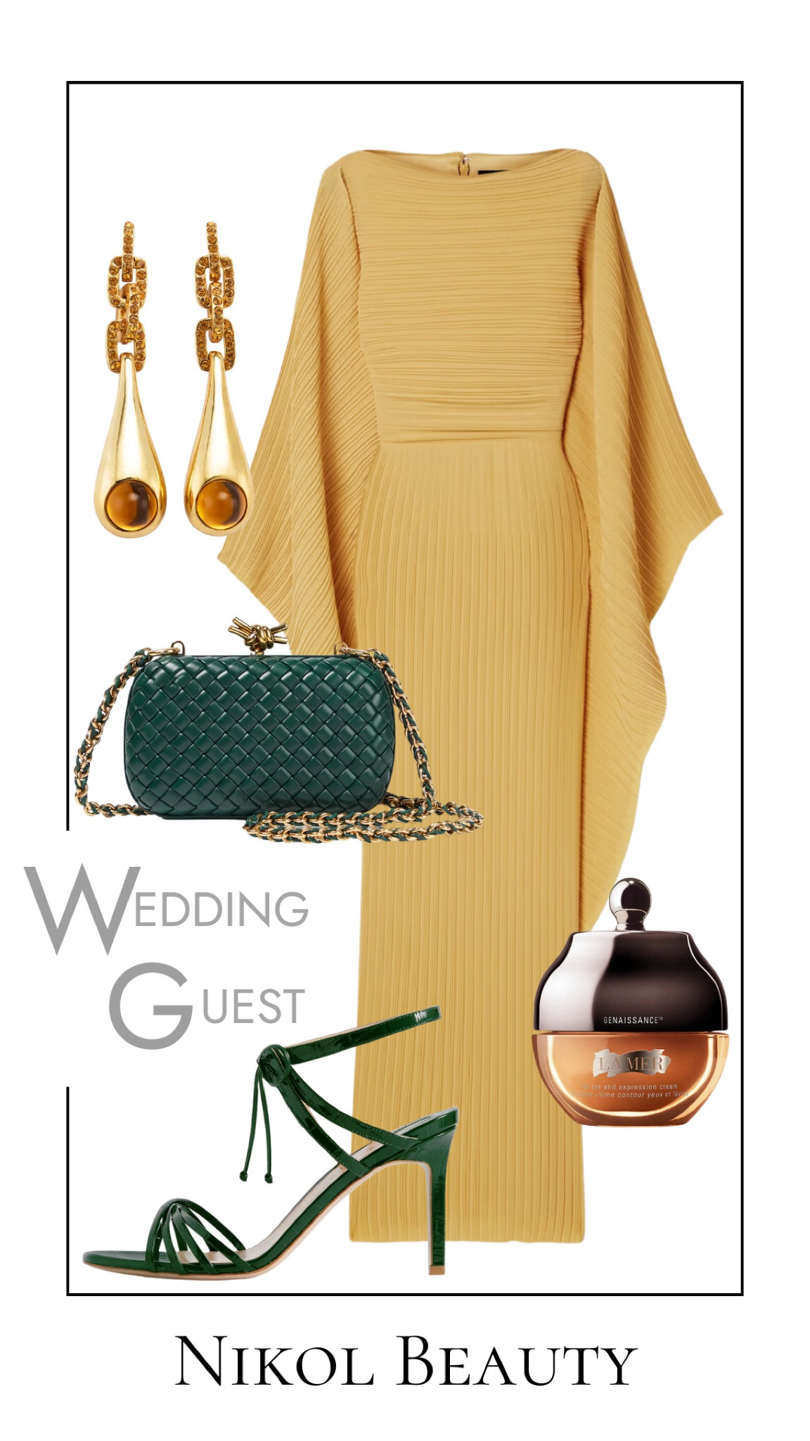 Check out this stunning wedding guest ensemble:

Dress: Solace London Adami cape-effect plissé-chiffon gown
Shoes: Tom Ford Angelica croc-effect leather sandals
Bag: Bottega Veneta Knot leather clutch
#WeddingGuestStyle #SolaceLondon #TomFord #BottegaVeneta #ElegantFashion #OOTD #ChicLook #WeddingOutfit #FashionInspo



#LTKStyleTip #LTKWedding #LTKShoeCrush