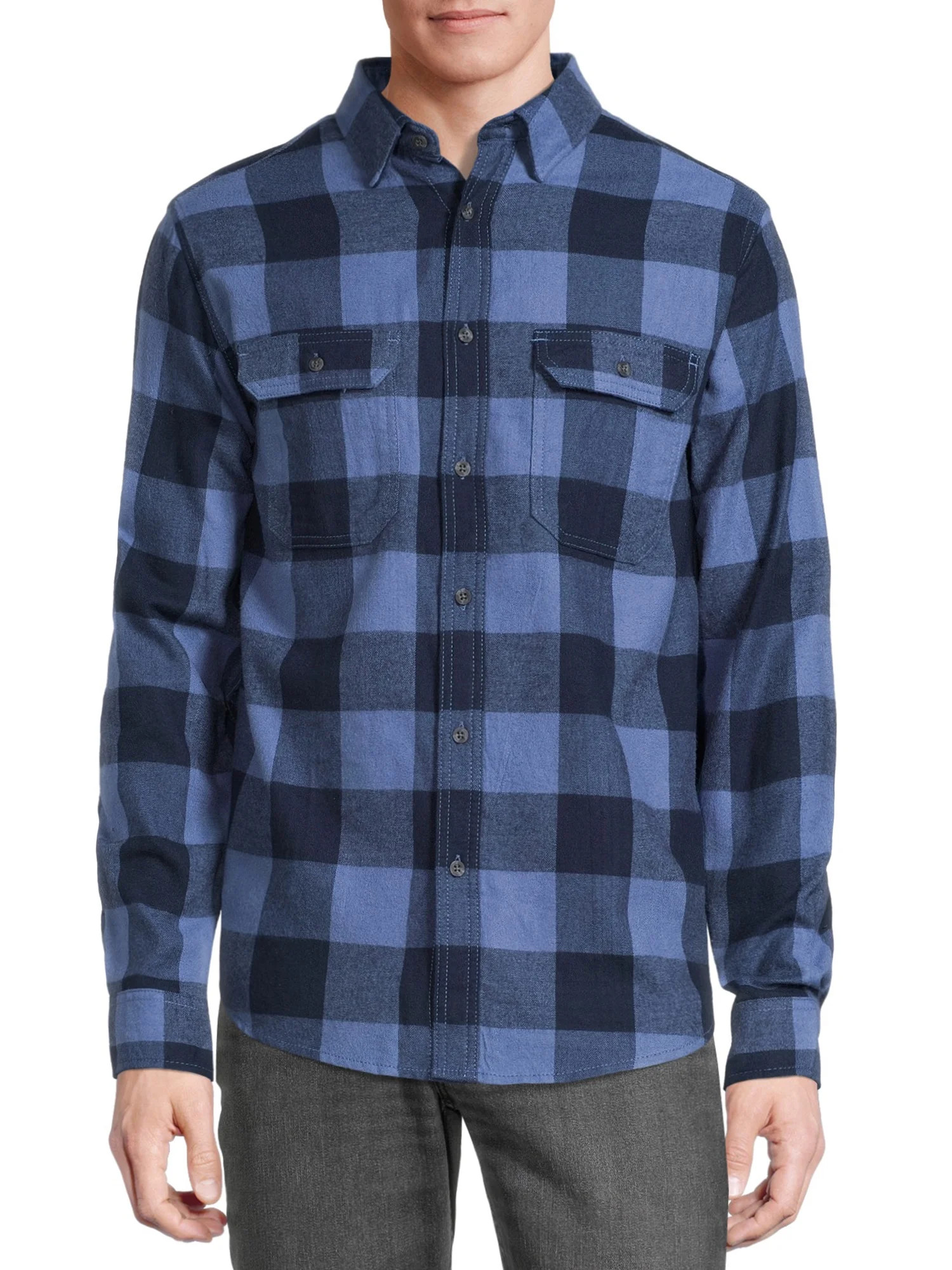 George Men's and Big Men's Super Soft Flannel Shirt, up to 5XLT | Walmart (US)
