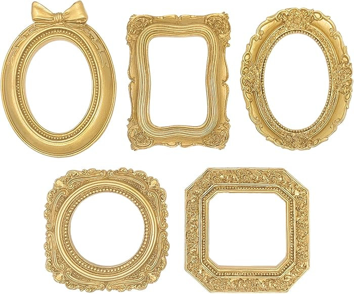 Small Picture Frames,Mini Gold Frames,Vintage Gold Frames,Table Top Decor, Magnetic Picture Frame... | Amazon (US)
