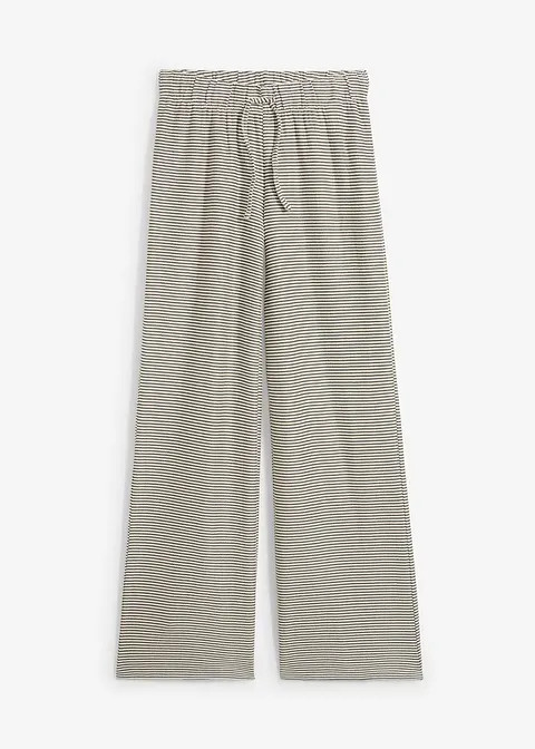 Gestreifte Jersey-Hose im Loose Fit - schwarz, Regulär | bonprix | Bonprix DE
