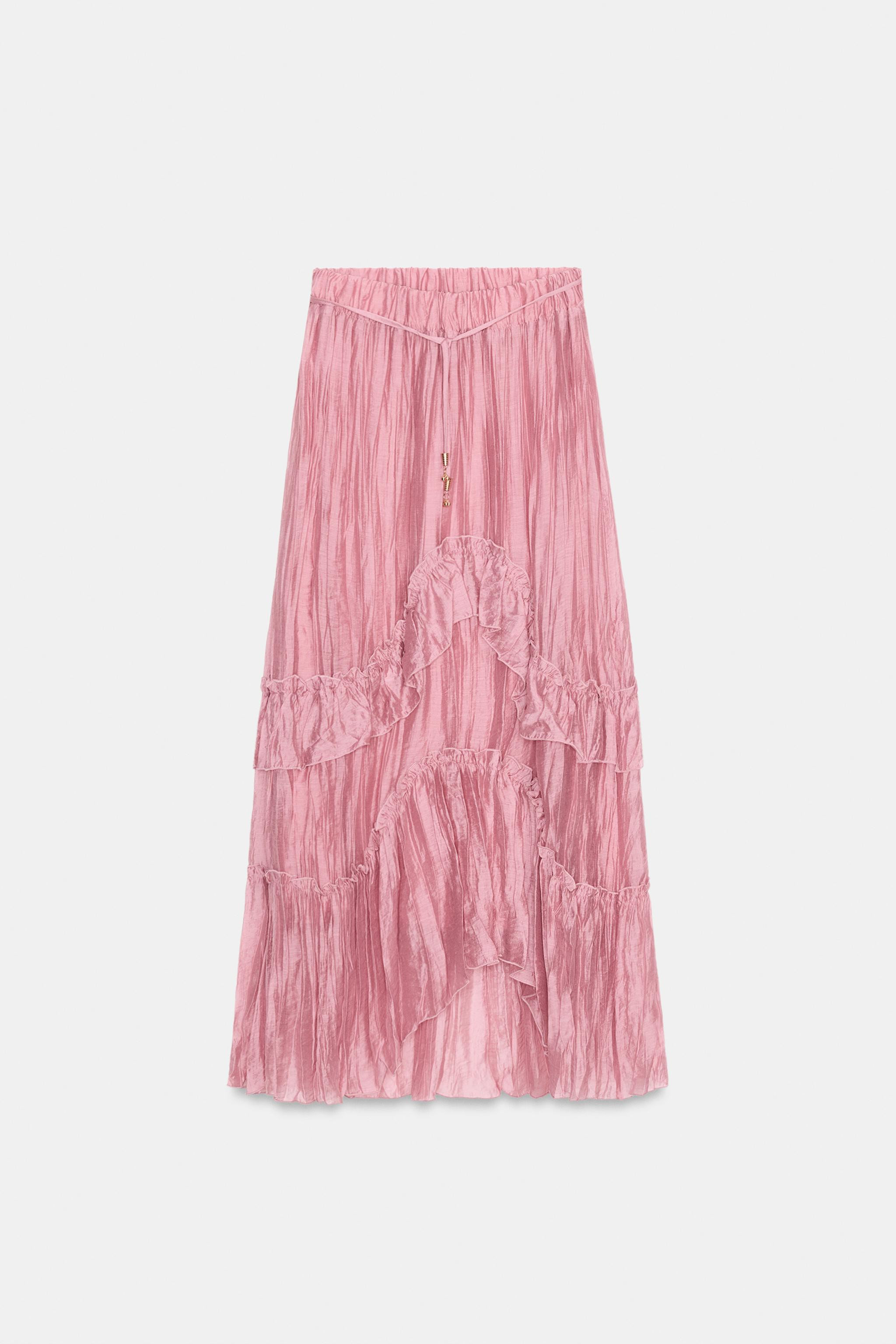 RUFFLED MIDI SKIRT | Zara US