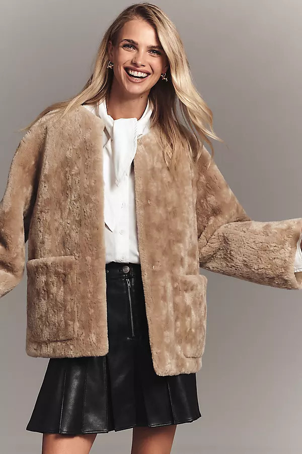 Faux Leather Pleated Hardware Mini Skirt | Anthropologie (US)