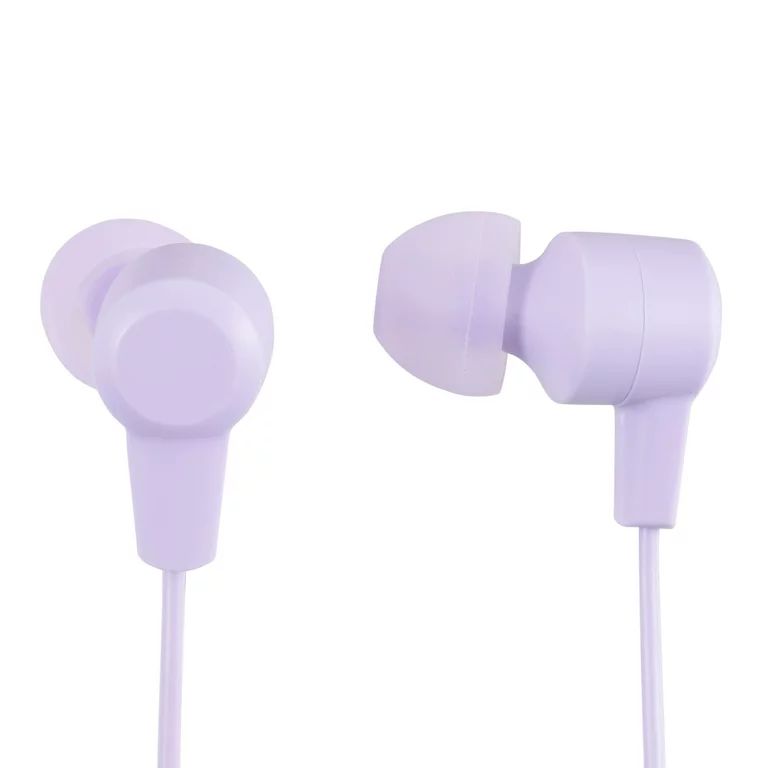 onn. Wired Earphones with Mic-3.5mm jack, Lilac | Walmart (US)