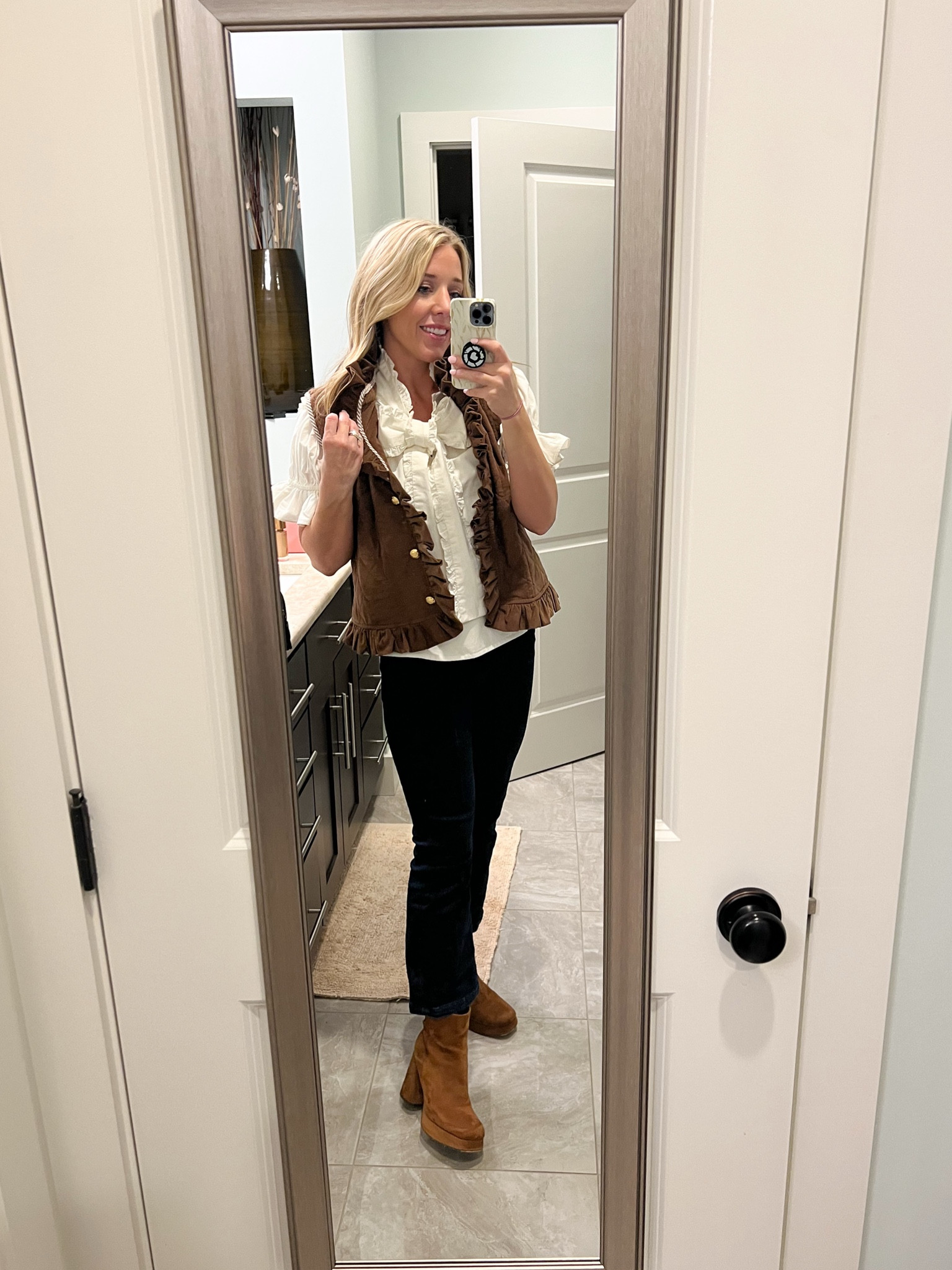 Friendsgiving, thanksgiving, dinner out, football game outfit! Look at the ruffle details 😍

#LTKFindsUnder50 #LTKFindsUnder100 #LTKStyleTip