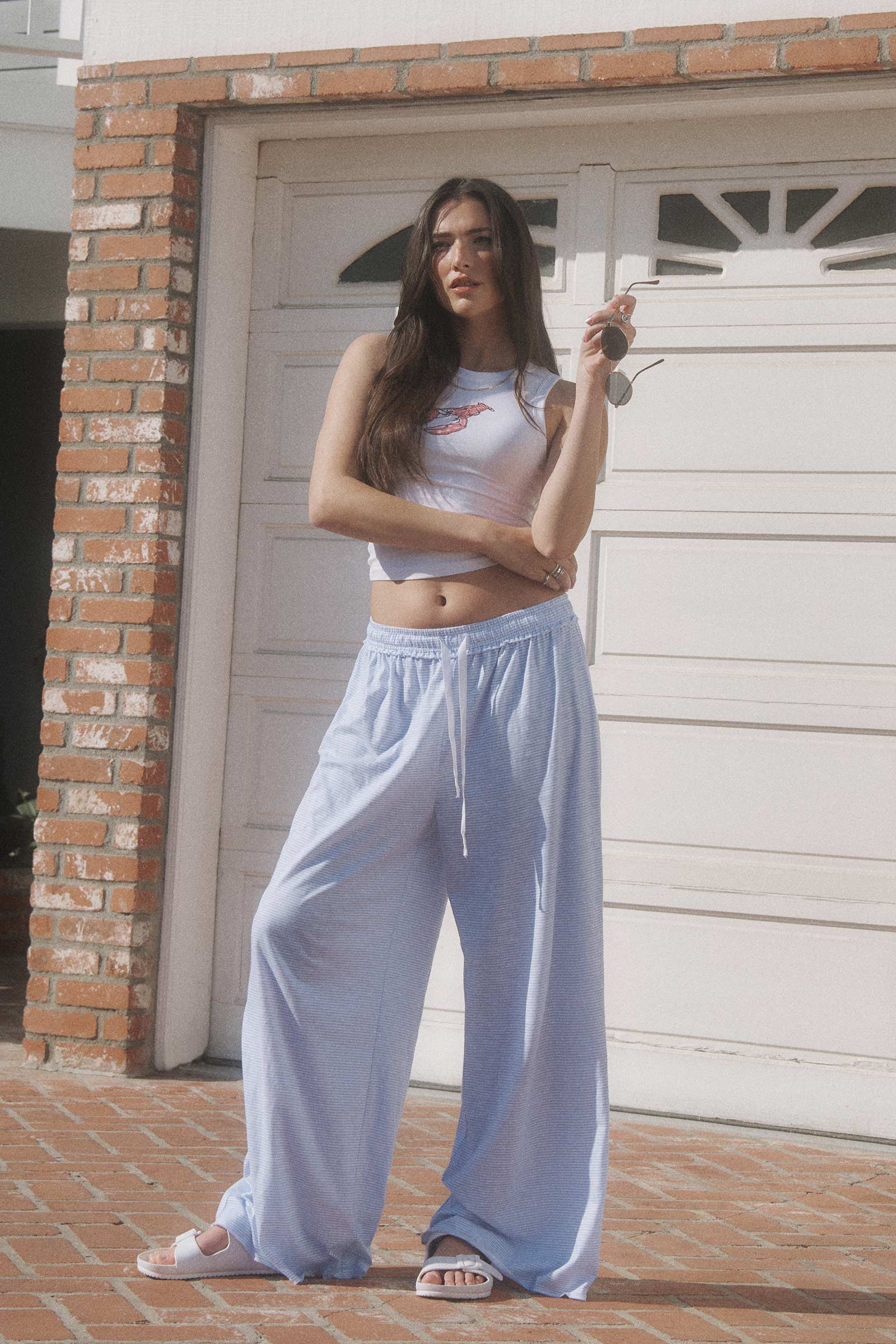 Slub Jersey Wide Leg Pants | Ardene
