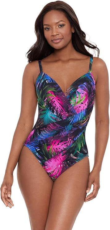 Miraclesuit Women's Swimwear Caliente Tropica Bonita Underwire Bra Tummy Control One Piece Swimsu... | Amazon (US)
