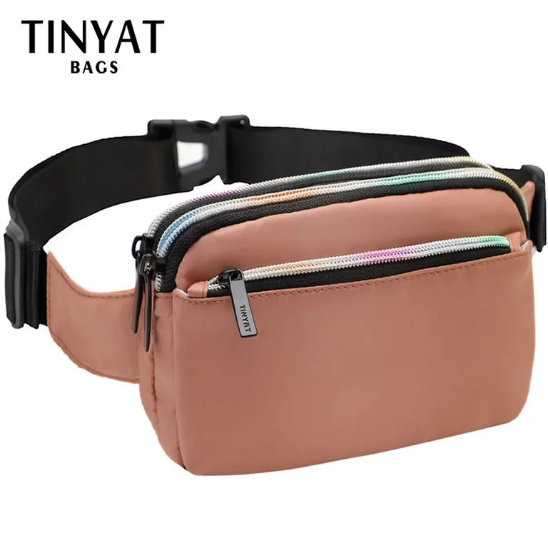 Tinyat Crossbody Bag for Women Fanny Pack Waterproof Belt Bag for Outdoor Cycling Shopping Brown ... | Walmart (US)