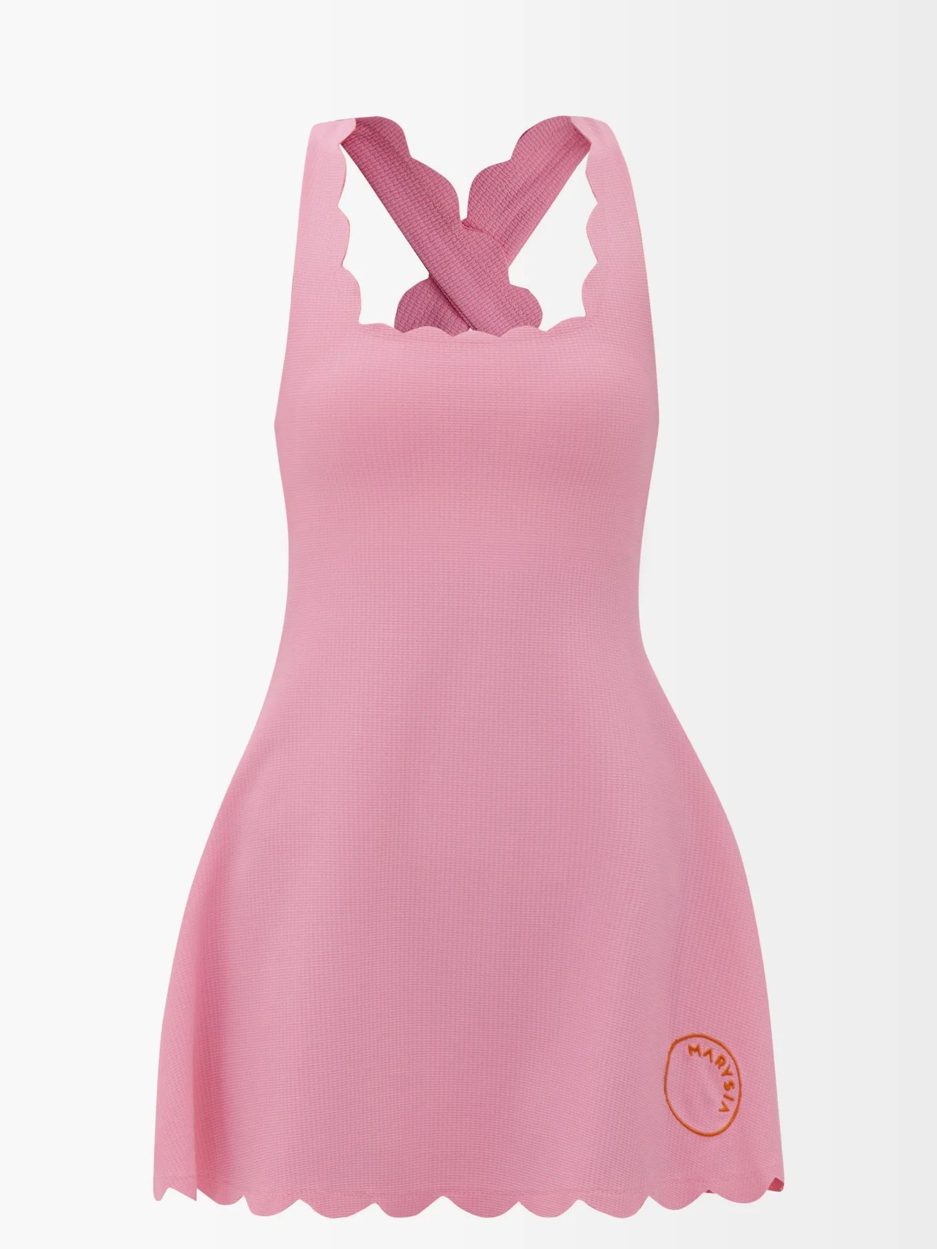Serena scalloped mini dress | Matches (UK)