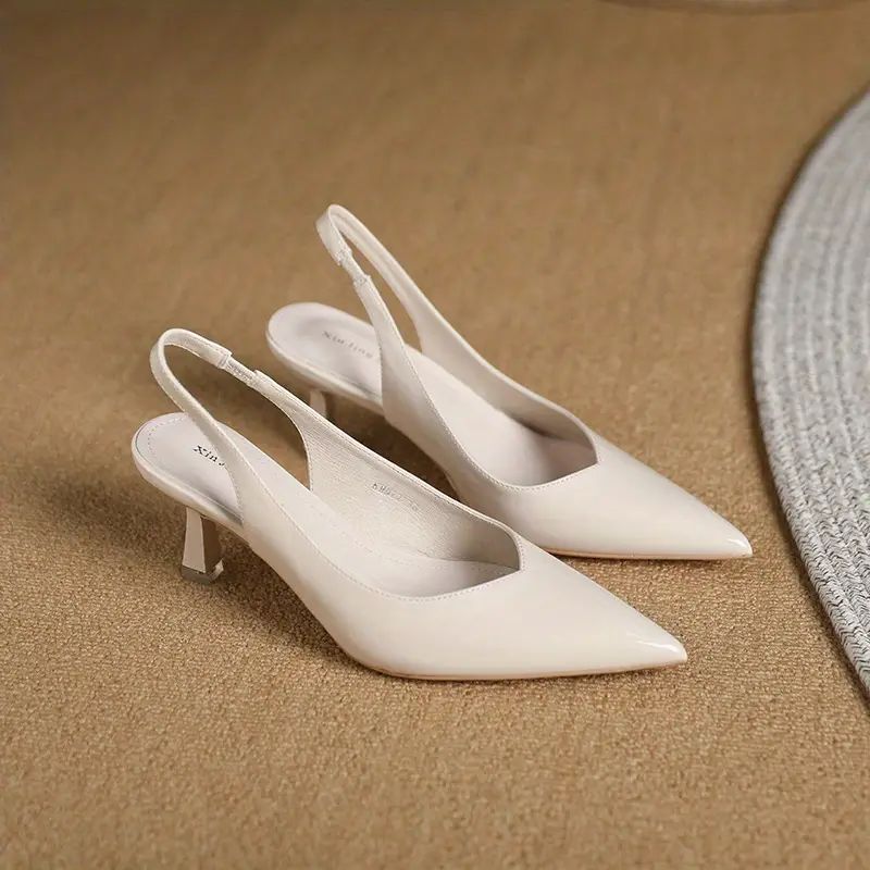 Women's Solid Color Heels, Comfortable Pointed Toe Slip On Shoes, Women's Solid Color Pumps | Temu Affiliate Program