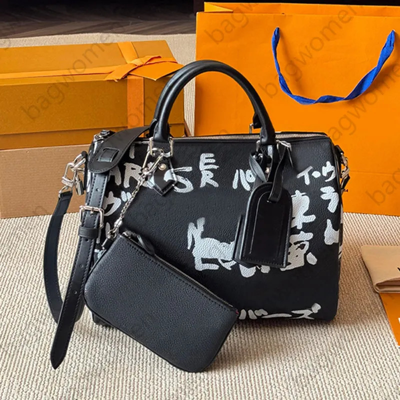 Keep Pillow Bag Luxury Handbag Tote Bags Shoulder Bags Letter Graffiti Purse Designer Bags Cowhid... | DHGate