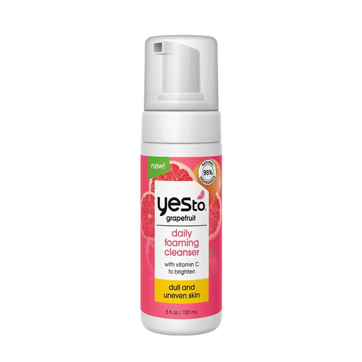 grapefruit daily foaming cleanser with vitamin C to brighten dull and | YesTo