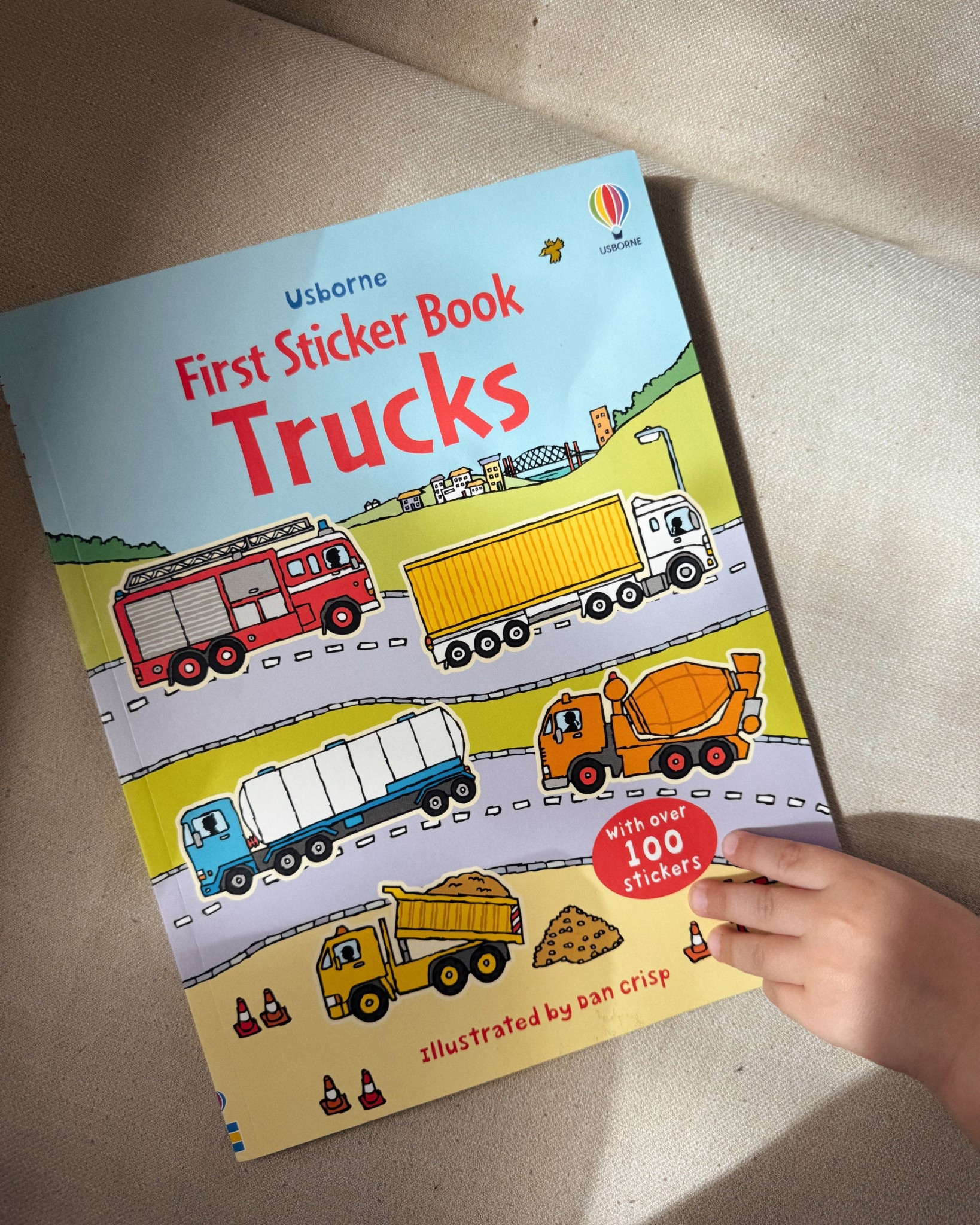 Sticker book, so good for travel & screen free activities at restaurants.