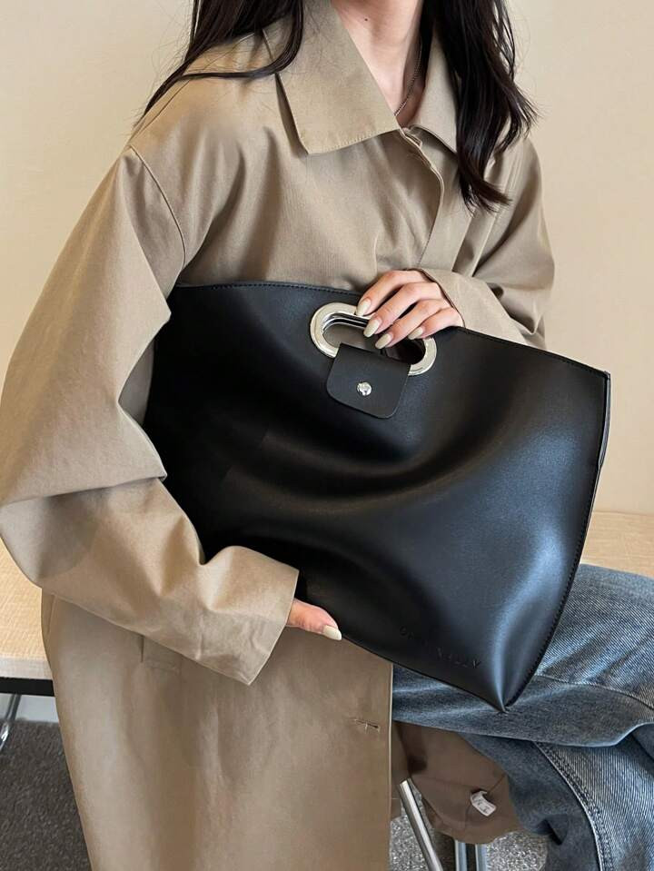 Large Capacity Retro Clutch Briefcase Handbag (With Small Bag), Party Bag Perfect For Party Wedding Prom Dinner/Banquet Matching With Holiday Party Dress Evening Dress & Sequin Dress | SHEIN