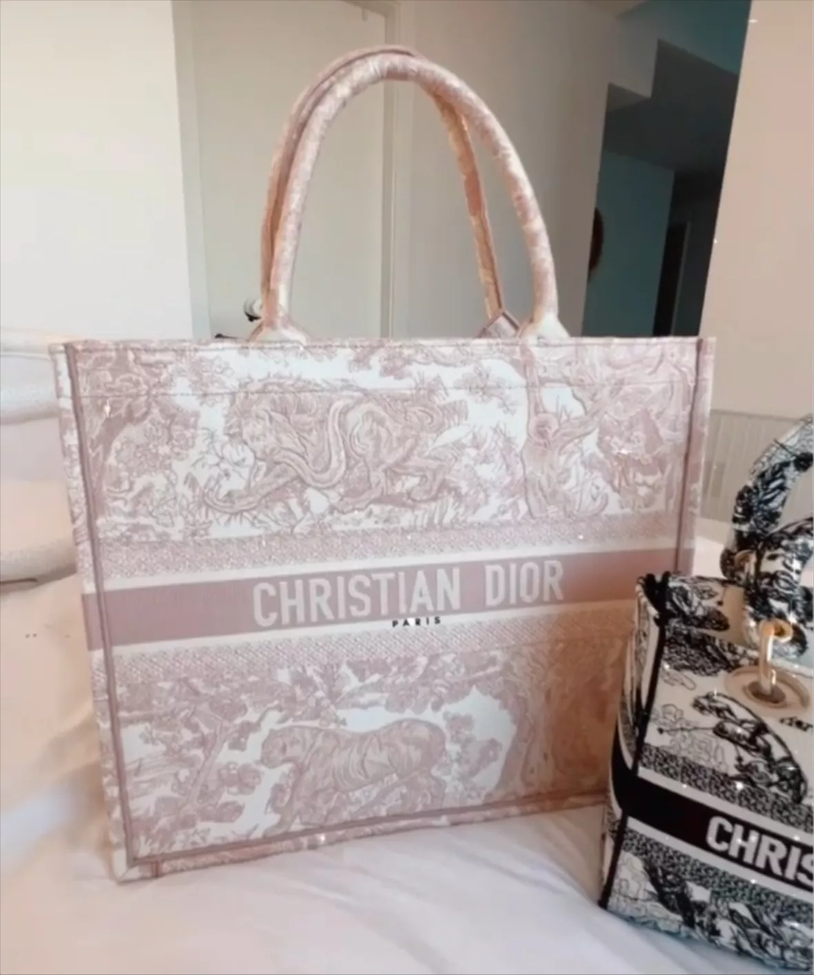 Dior Unboxing  Book Tote Pink Toile de Jouy 