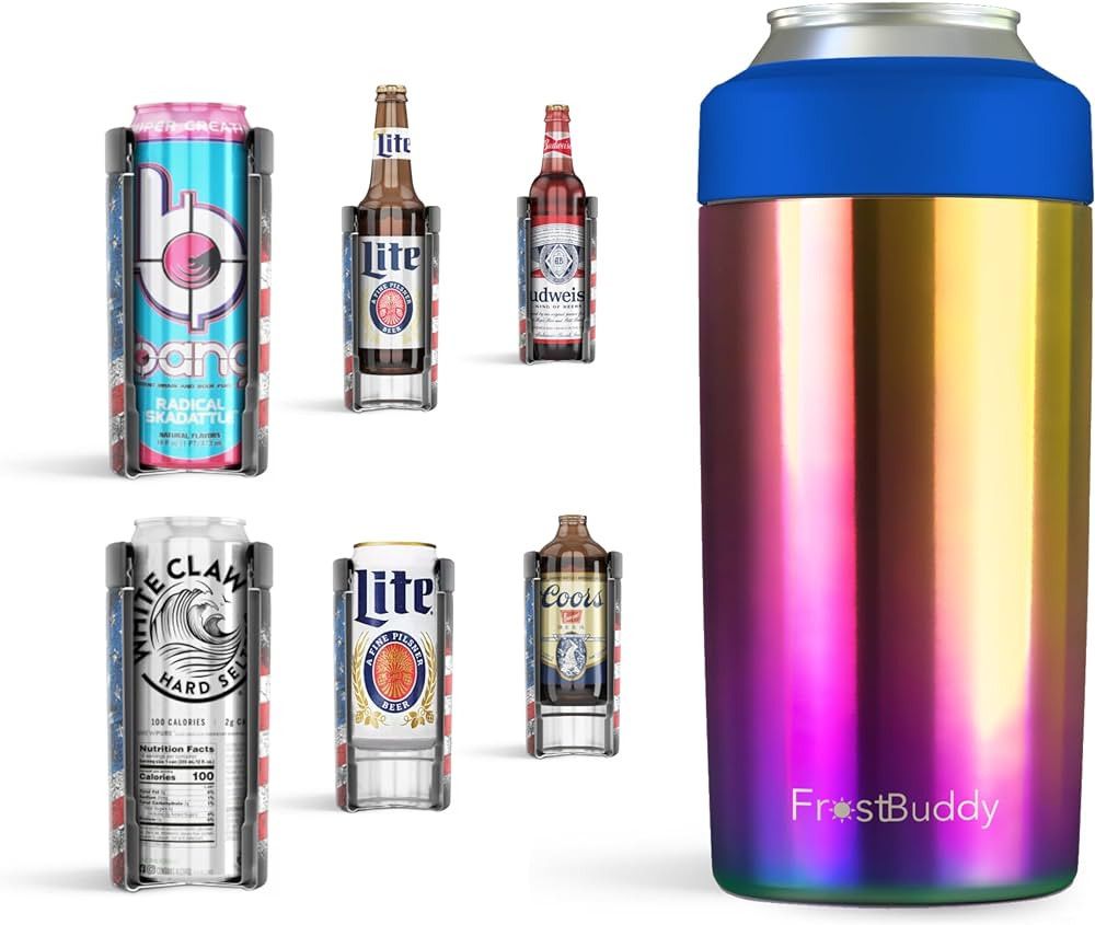 Frost Buddy - 5in1 Universal Can Cooler - Fits all - Stainless Steel  for 12 oz & 16 oz Regular o... | Amazon (US)