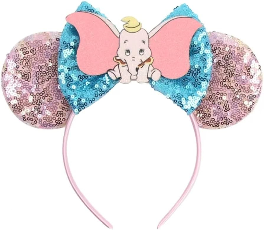 CLGIFT Dumbo Minnie Ears,Pick your color, Elephant Minnie Ears, Animal Kingdom minnie ears, Rainb... | Amazon (US)