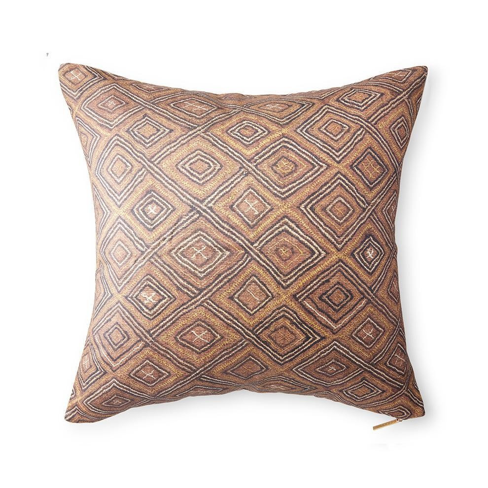 Honey Diamond Kuba Cloth - Euro Pillow | St. Frank (US)