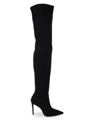 Stuart Weitzman Ultra Stretch Suede Stiletto Thigh High Boots on SALE | Saks OFF 5TH | Saks Fifth Avenue OFF 5TH