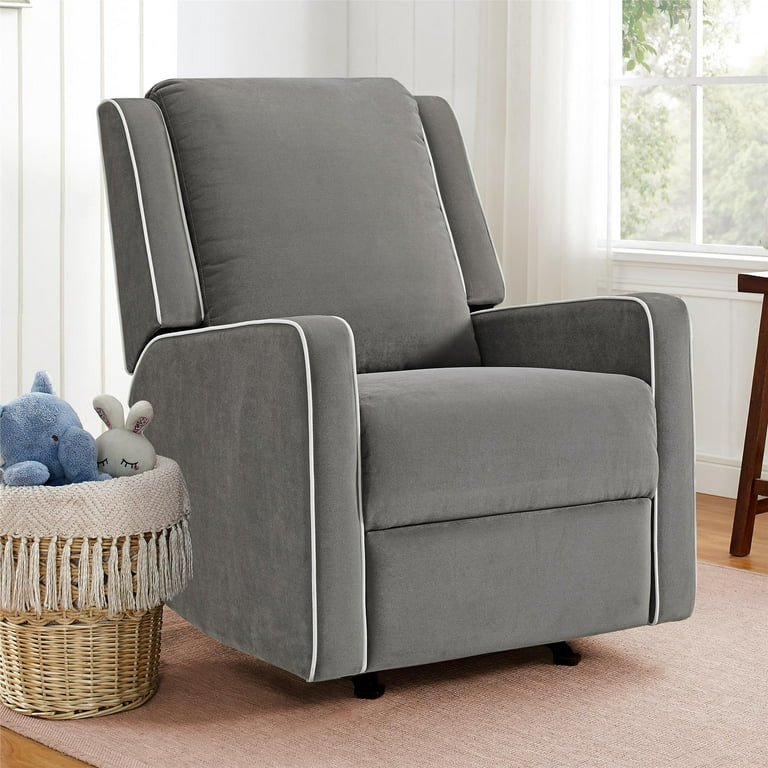 Baby Relax Robyn 2-in-1 Rocker Recliner Chair, Gray Linen | Walmart (US)
