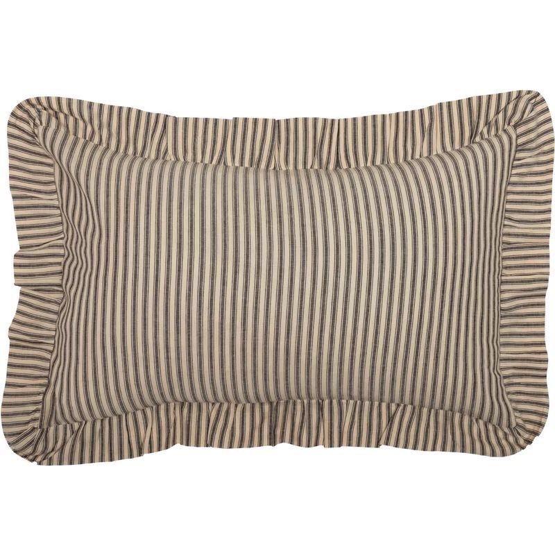 Faust Ruffled Cotton Reversible Throw Pillow | Wayfair North America