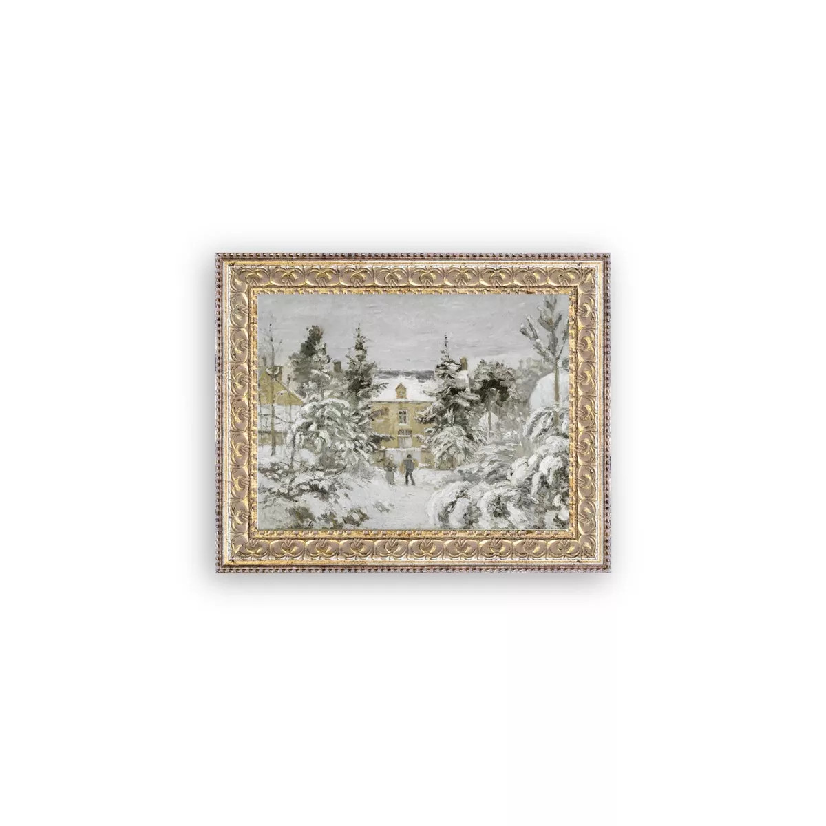 Petal Lane 10"x8" Snowy Stroll Fancy Gold Framed Art | Target