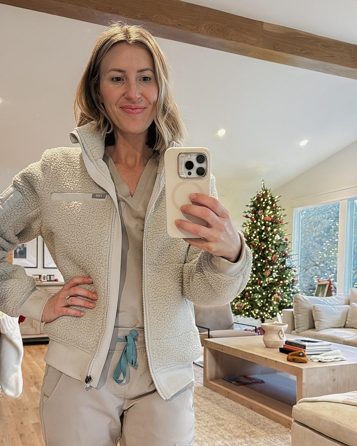 I love me a MONOCHROMATIC look 🤎 I get so many compliments on this fleece bomber jacket from Figs and it’s a perfect fit over their scrubs. Even better, their Black Friday sale is 25% off! 

#LTKCyberWeek #LTKGiftGuide #LTKWorkwear