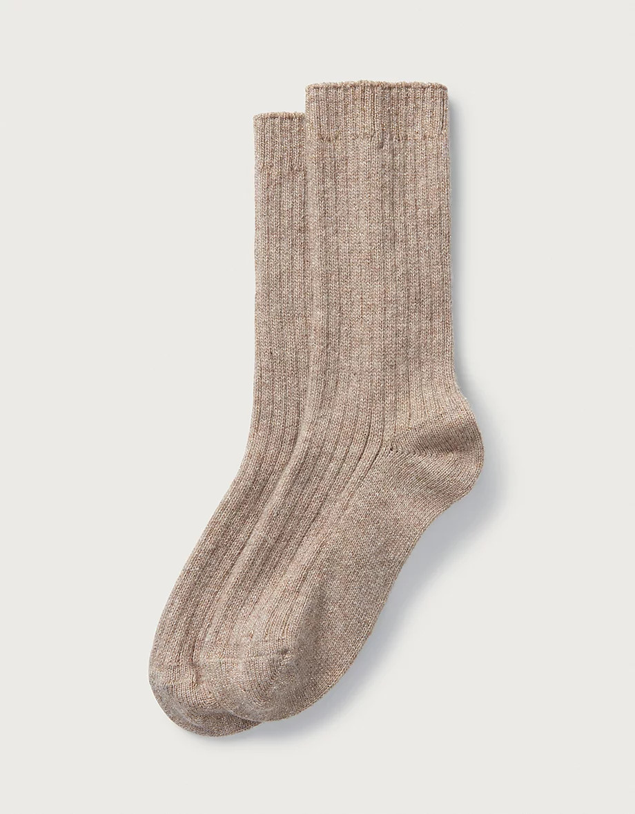 Ribbed Sparkle Boot Socks | Slippers, Socks & Sleep Accessories | The  White Company | The White Company UK & ROW