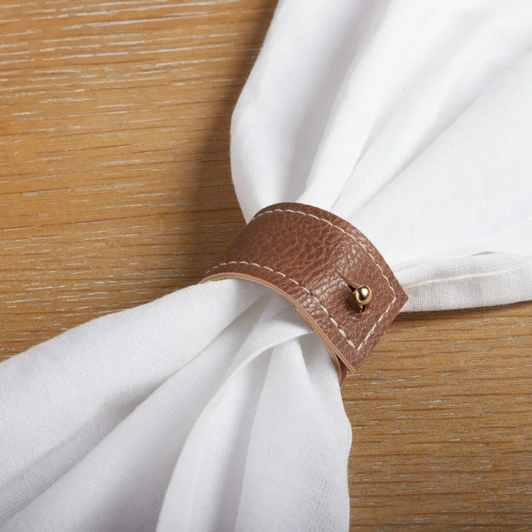 Better Homes & Garden Persia Napkin Rings, Brown, 2"W x 1.25"L, 4 Pieces - Walmart.com | Walmart (US)