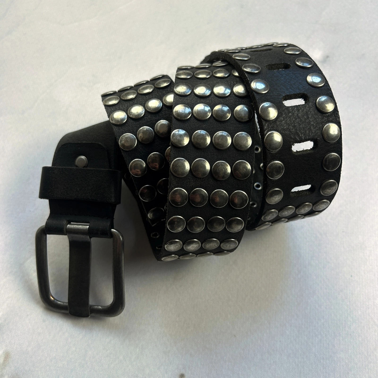 Studded Leather Belt Punk Rock Gothic Grunge Aesthetic Heavy Metal Viral Rare | eBay US