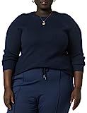 Amazon Aware Women's Rib Crewneck Sweater, Navy, Large | Amazon (US)