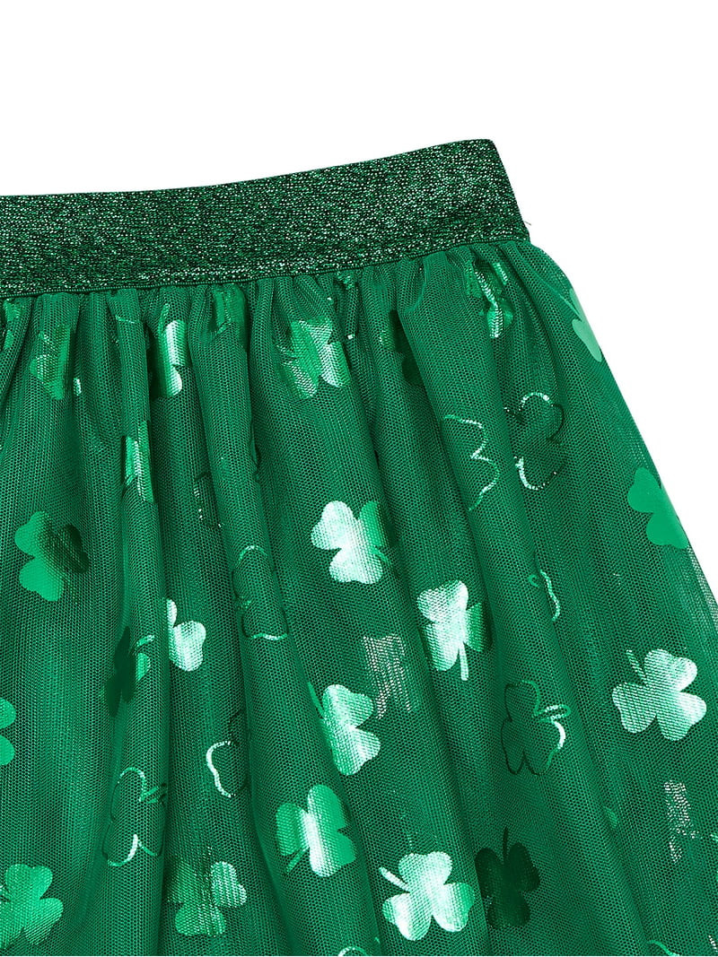 St. Patrick's Day Girls Foil Print Tutu Skirt from Way To Celebrate, Sizes 4-18 | Walmart (US)