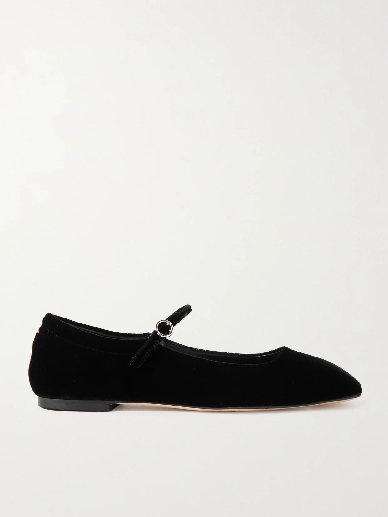 Aeyde - Uma Velvet Mary Jane Ballet Flats - Black | NET-A-PORTER (US)