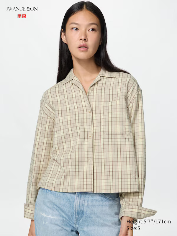 Flannel Boxy Shirt (Checked) | UNIQLO (UK)