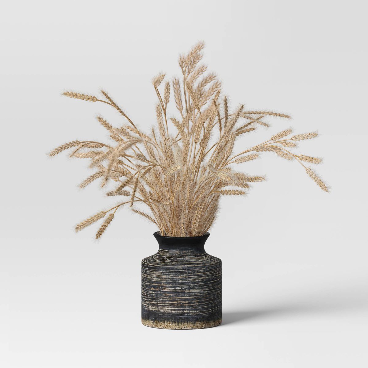 Grass Arrangement in Ceramic Pot Black - Threshold™ | Target