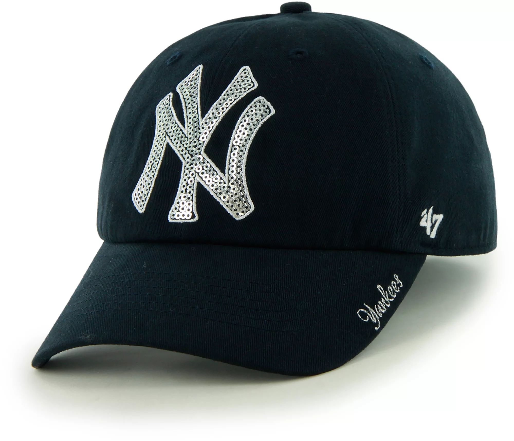 ‘47 Women's New York Yankees Sparkle Clean Up Adjustable Hat, Blue | Dick's Sporting Goods