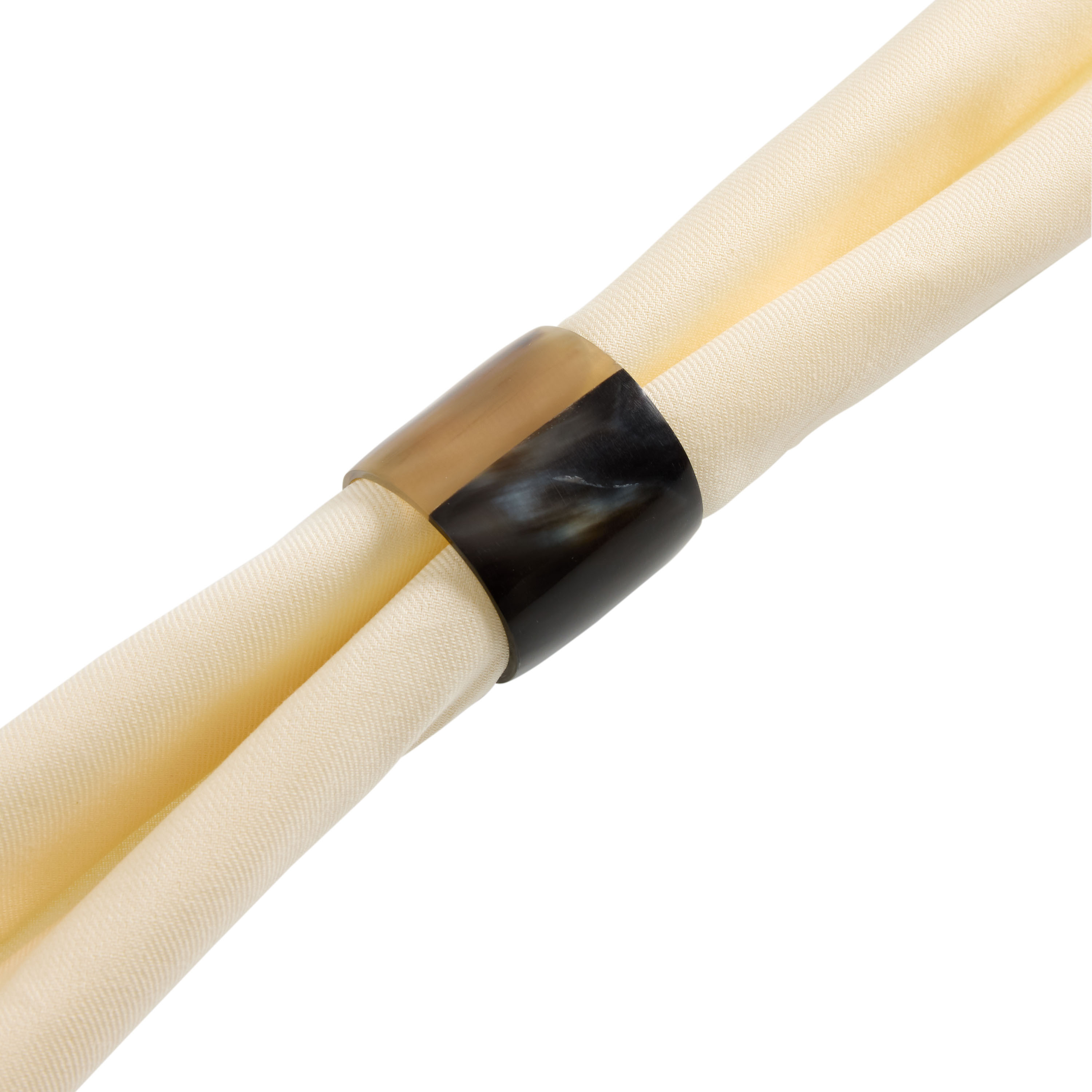 Black And White Faux Horn Napkin Rings Set of 2 | World Market