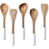 Wooden Spoons for Cooking Set for Kitchen, Non Stick Cookware Tools or Utensils Includes Wooden Spoo | Amazon (US)