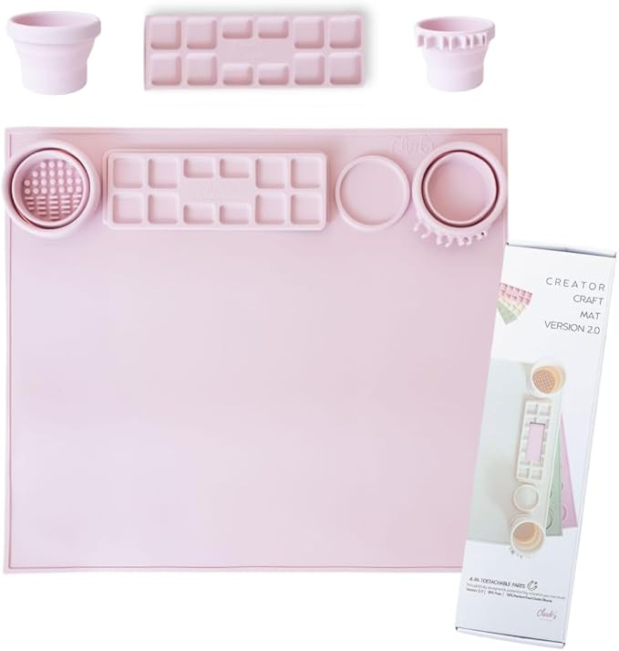 Cheek's Paper Room-Creator Silicone Craft Mat for Painting and Crafts V.2.0 (Pinklet) Large Mat w... | Amazon (US)