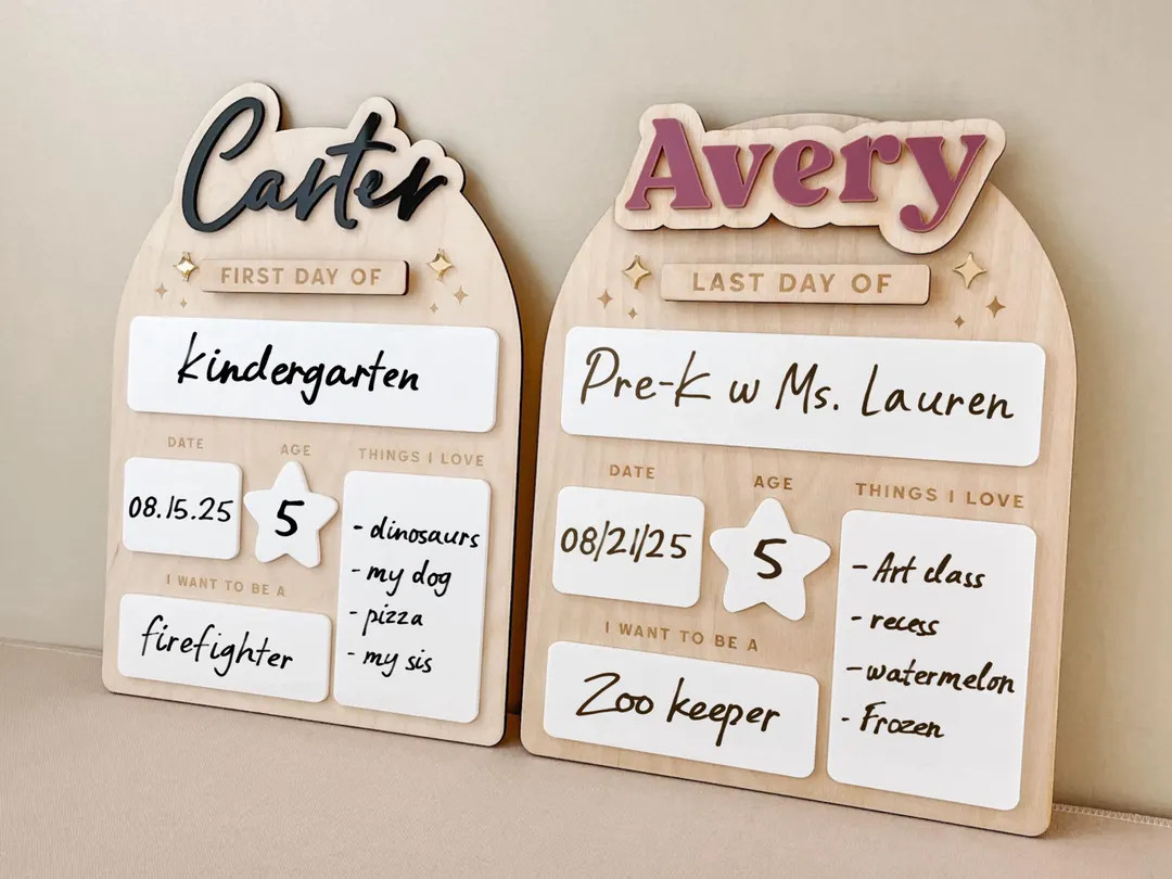 First Day of School Sign Photo Prop Last Day of School Sign Reusable Personalized School Sign for... | Etsy (US)