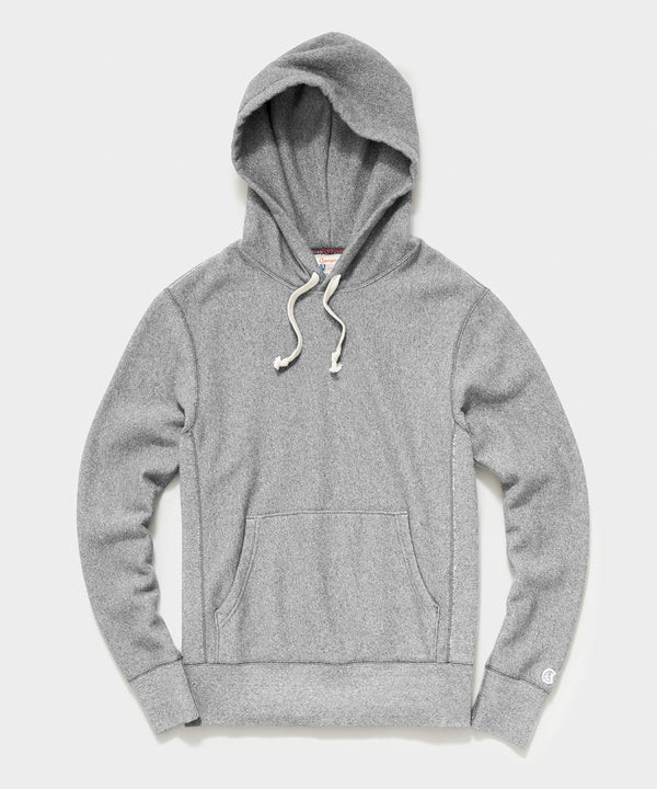 Midweight Popover Hoodie Sweatshirt in Antique Grey Mix | Todd Snyder