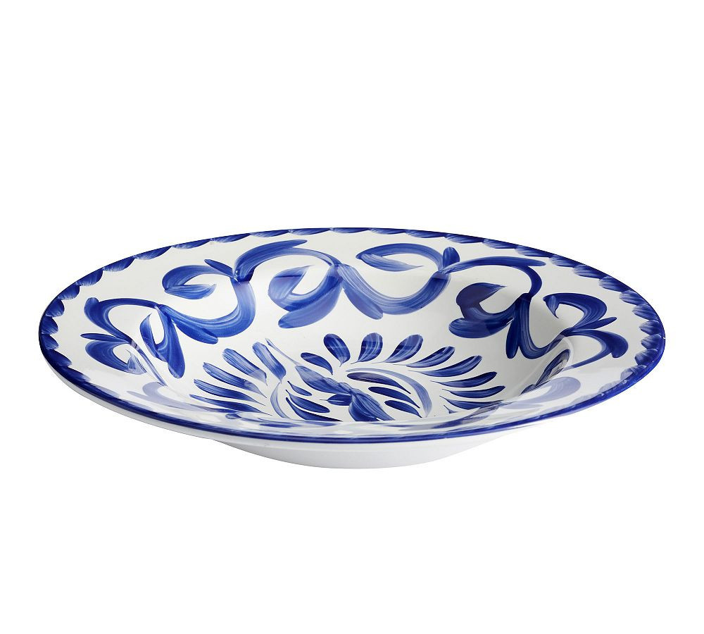 Puebla Porcelain Serving Bowl, Large - Blue | Pottery Barn (US)