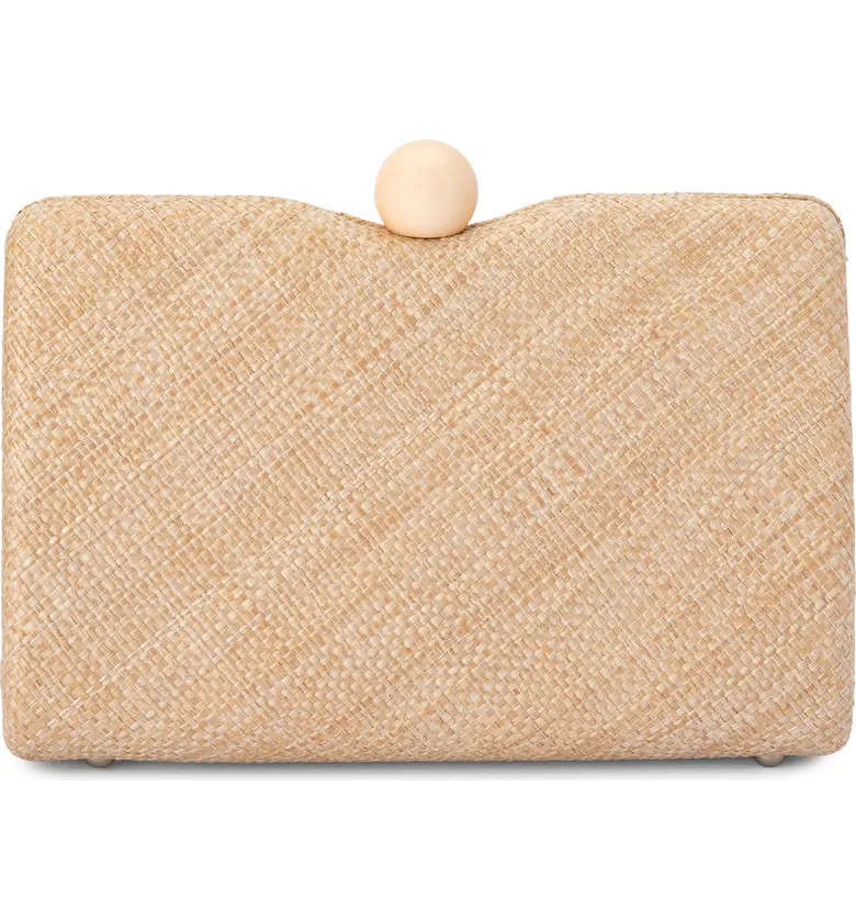 Cece Straw Woven Box Clutch | Nordstrom