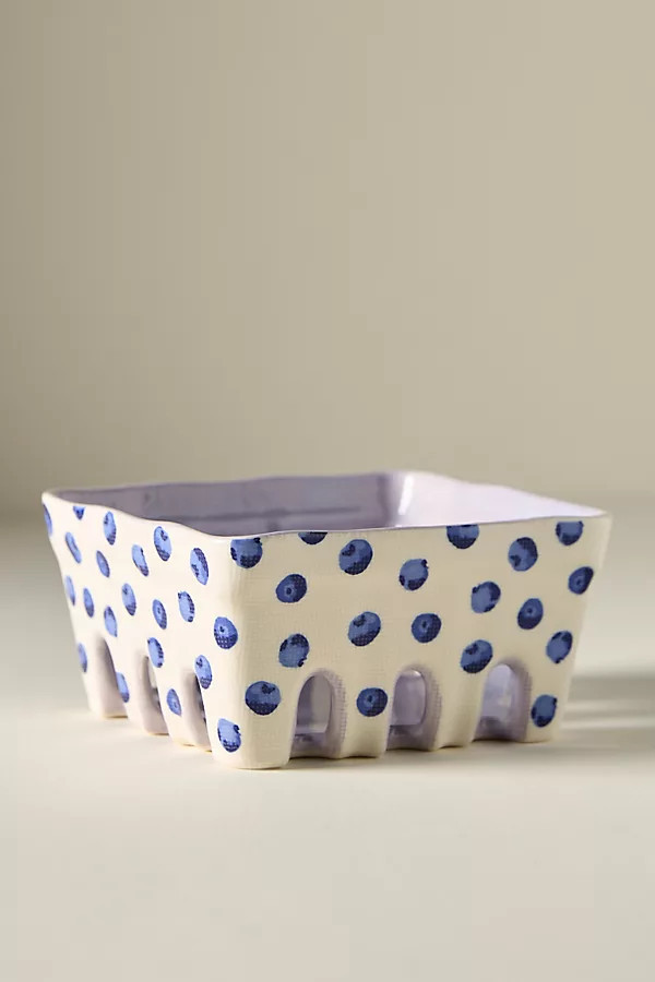 Berry Icon Handpainted Stoneware Berry Basket | Anthropologie (US)
