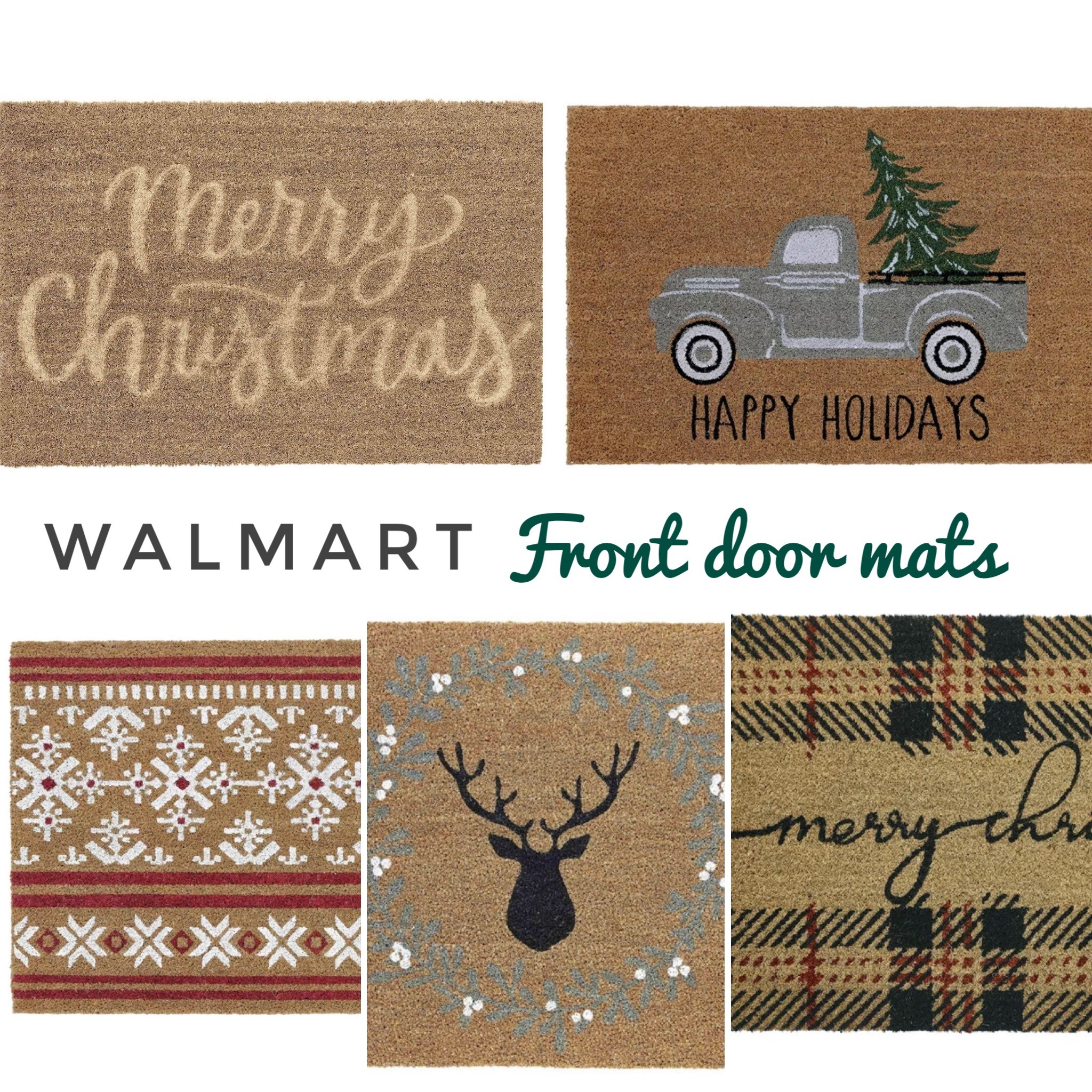 Super cute Christmas door mats from Walmart, starting at $17. Christmas porch holiday decor 

#LTKhome #LTKHoliday #LTKSeasonal
