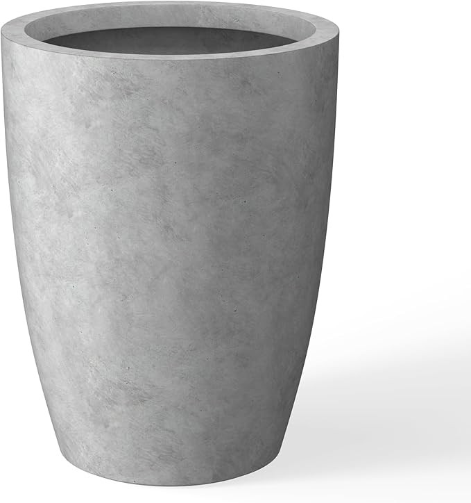 Kante 18.1" H Tall Round Concrete Planter for Outdoor Indoor, Modern Decorative Plant Pots with D... | Amazon (US)
