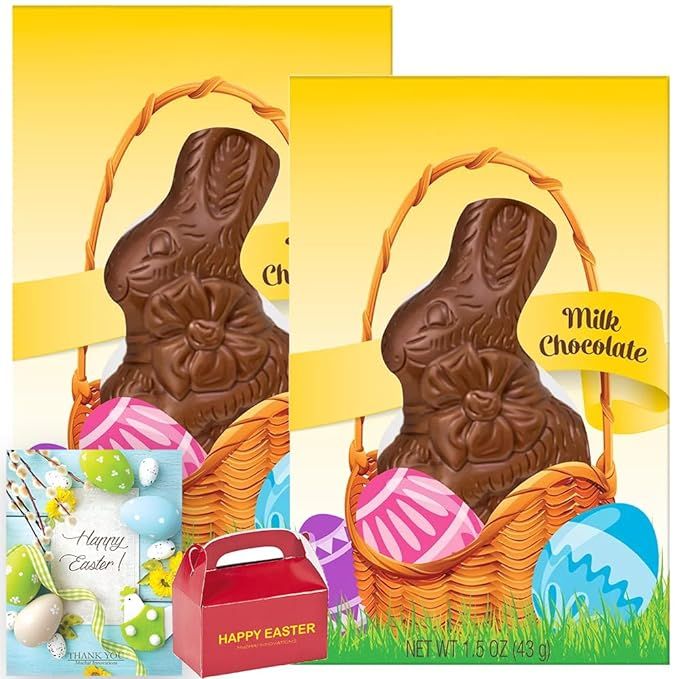 Easter Bunny Solid Milk Chocolate | Perfect for Easter Egg Hunt Decorating Basket Stuffer & Fille... | Amazon (US)