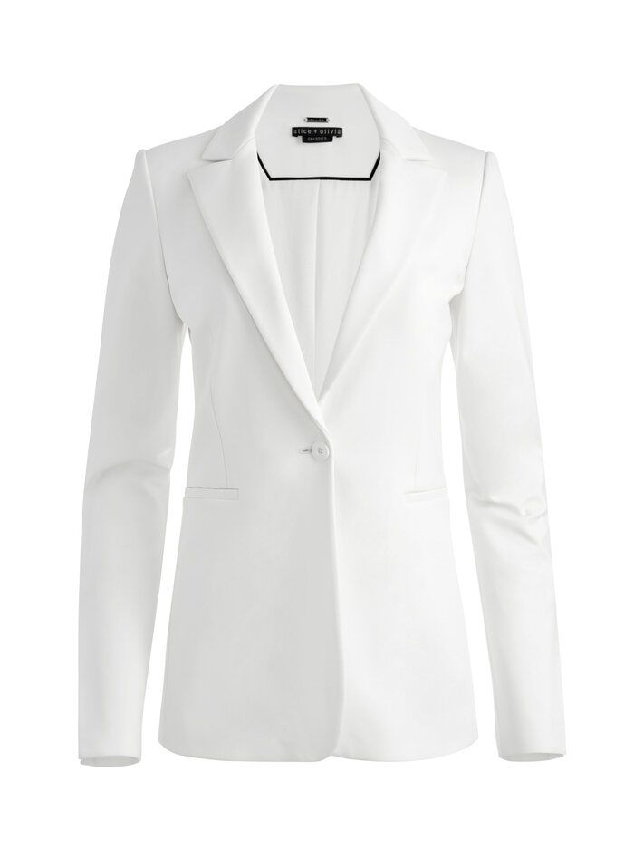 BREANN LONG FITTED BLAZER | Alice + Olivia