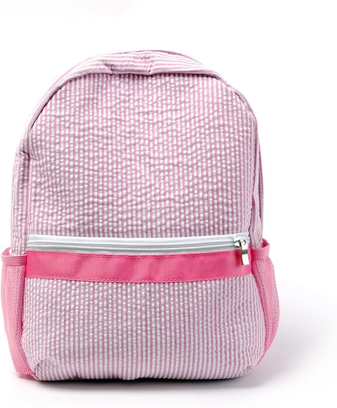 2-5 Years Kids Backpack For Boys and Girls Soft Seersucker School Bookbag Can Be Personalized | Amazon (US)