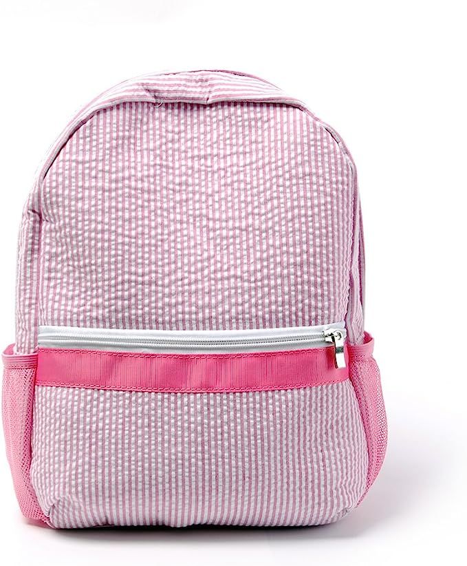 2-5 Years Kids Backpack For Boys and Girls Soft Seersucker School Bookbag Can Be Personalized | Amazon (US)