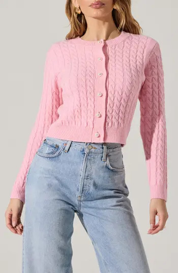 ASTR the Label Cable Stitch Cardigan | Nordstrom | Nordstrom